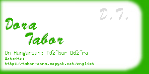dora tabor business card